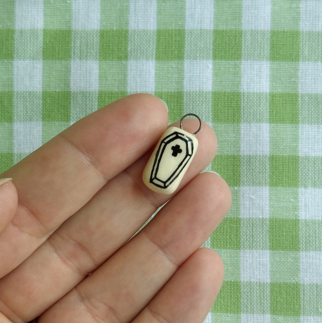 Coffin & Bone Charm