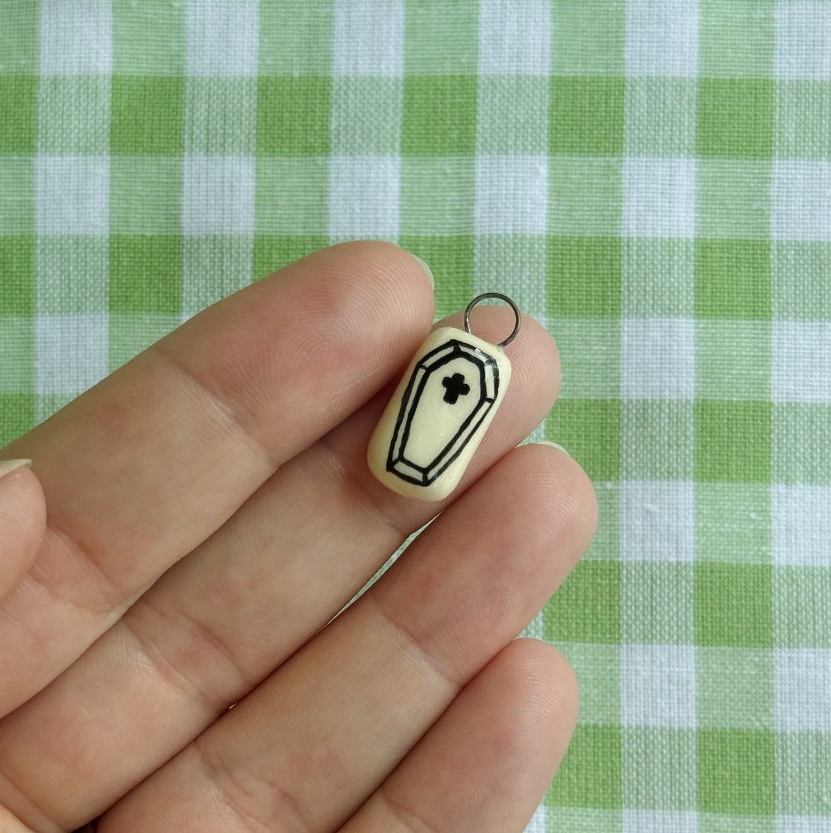 Coffin & Bone Charm