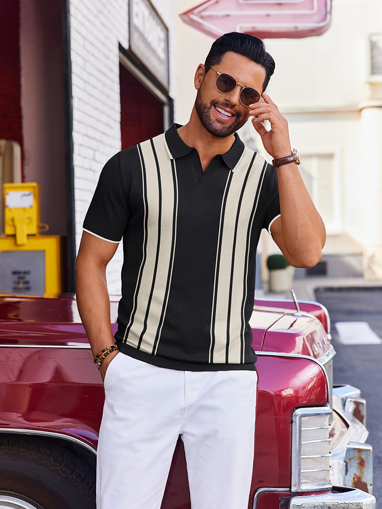 Vintage Old Money Knit Polo Shirt (US Only)