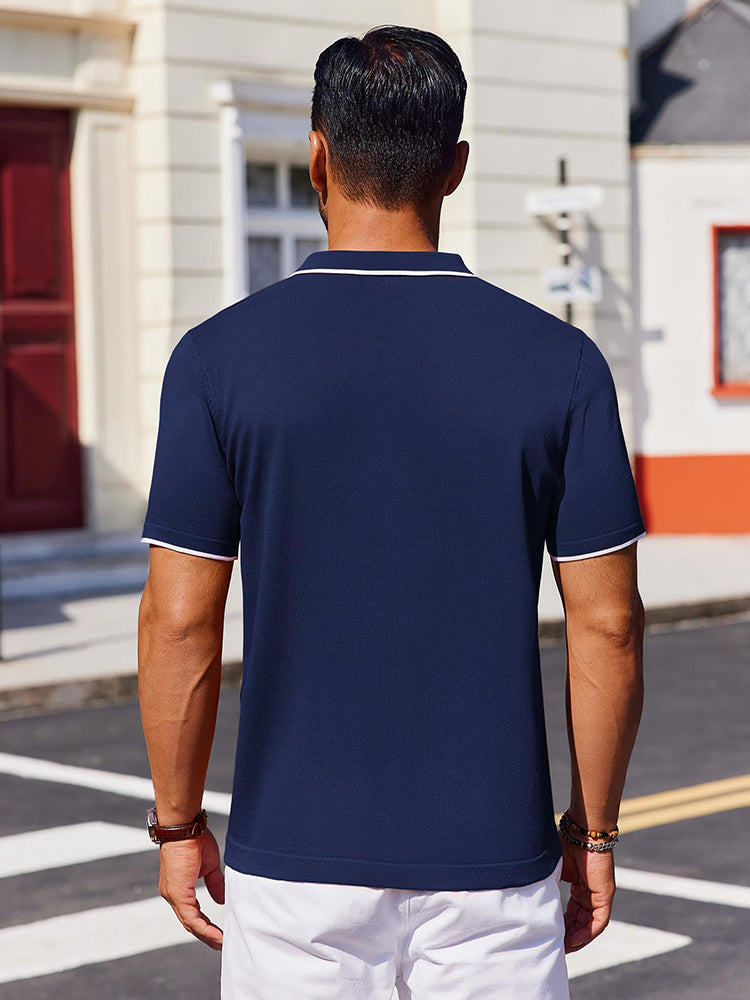 Casual Old Money Knit Polo Shirt (US Only)