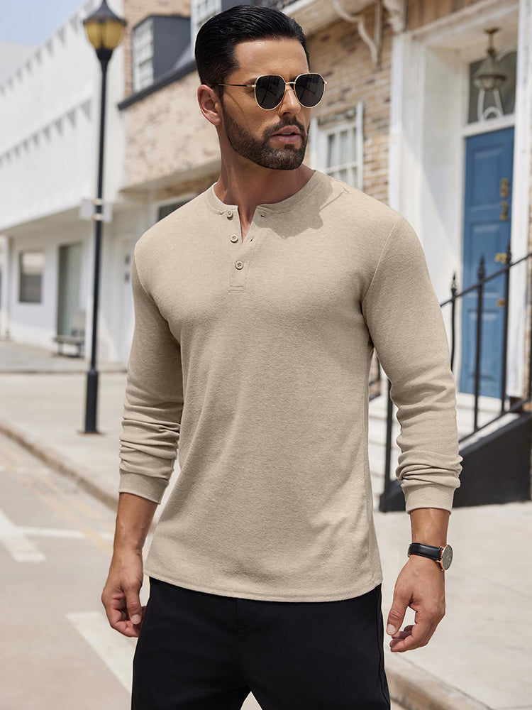 Fashion Lightweight Pullover Henley Shirt (US Only)