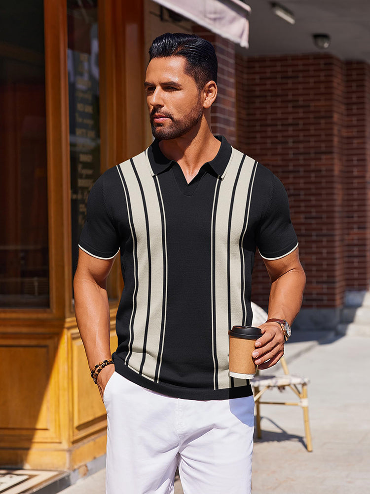 Vintage Old Money Knit Polo Shirt (US Only)