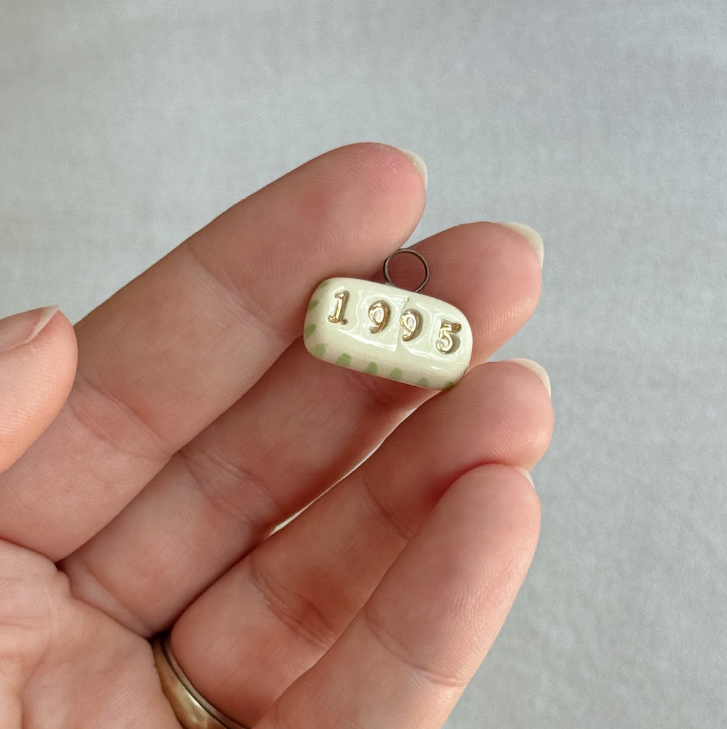 Custom Year / Birth Year Ceramic Charm