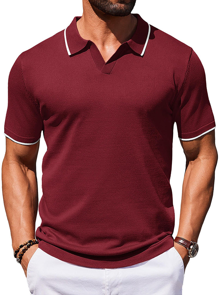 Casual Old Money Knit Polo Shirt (US Only)