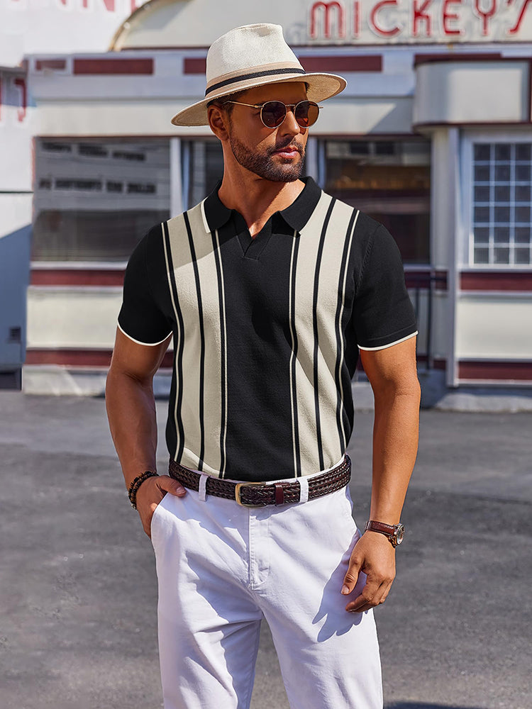 Vintage Old Money Knit Polo Shirt (US Only)