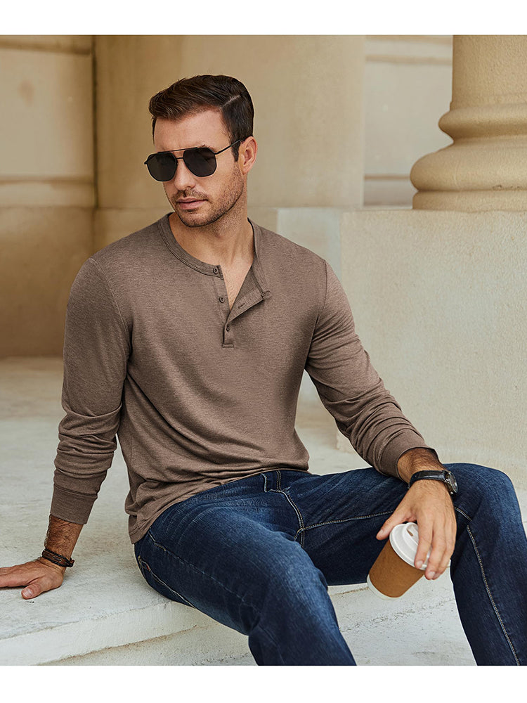 Classic Lightweight Stretch Henley Tee (US Only)