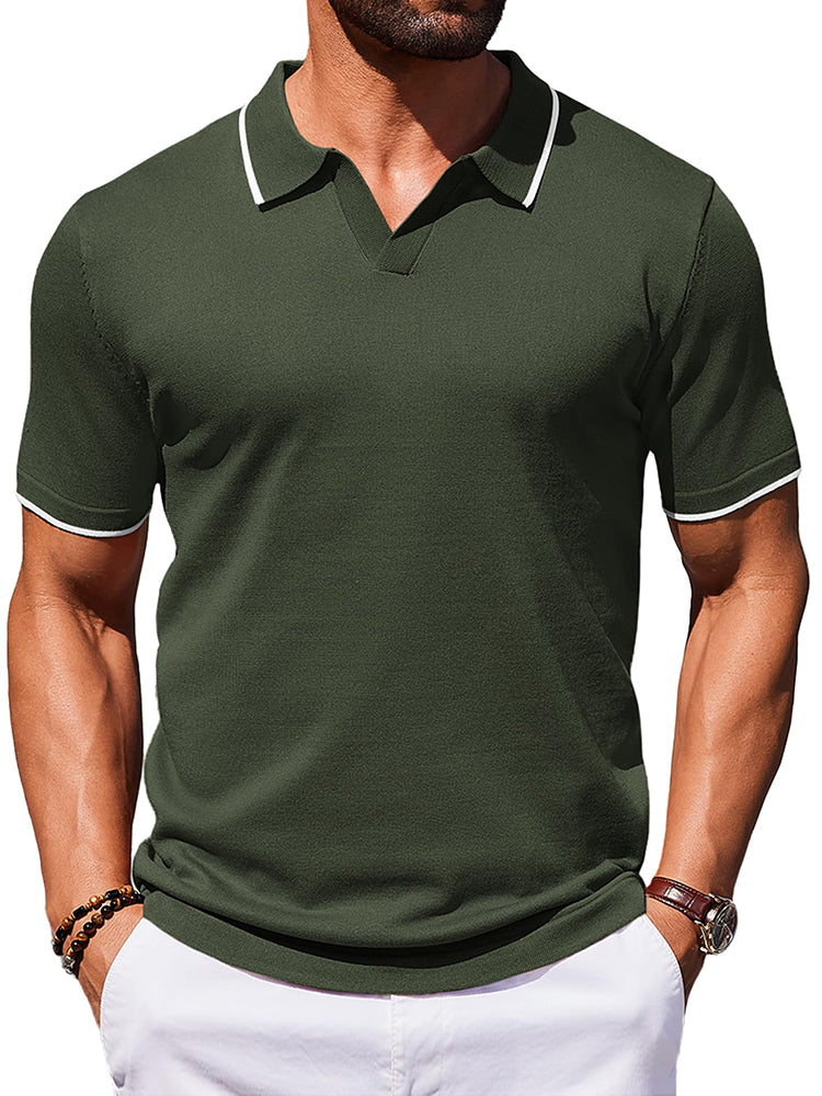 Casual Old Money Knit Polo Shirt (US Only)