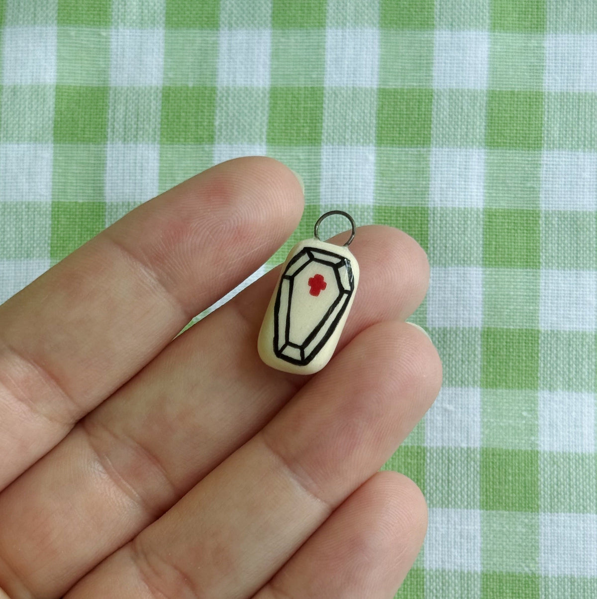 Coffin & Bone Charm