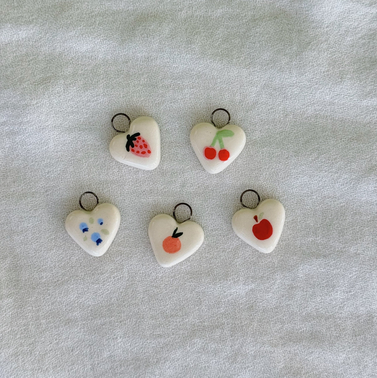 Tiny Fruit Ceramic Charm