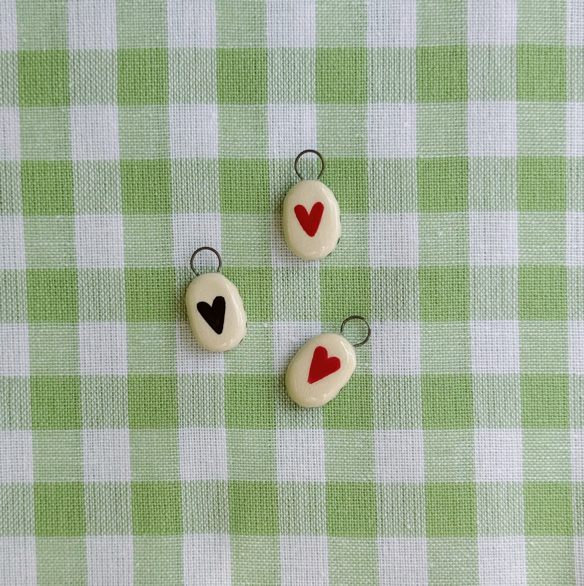 Polka-Dot Heart Charm