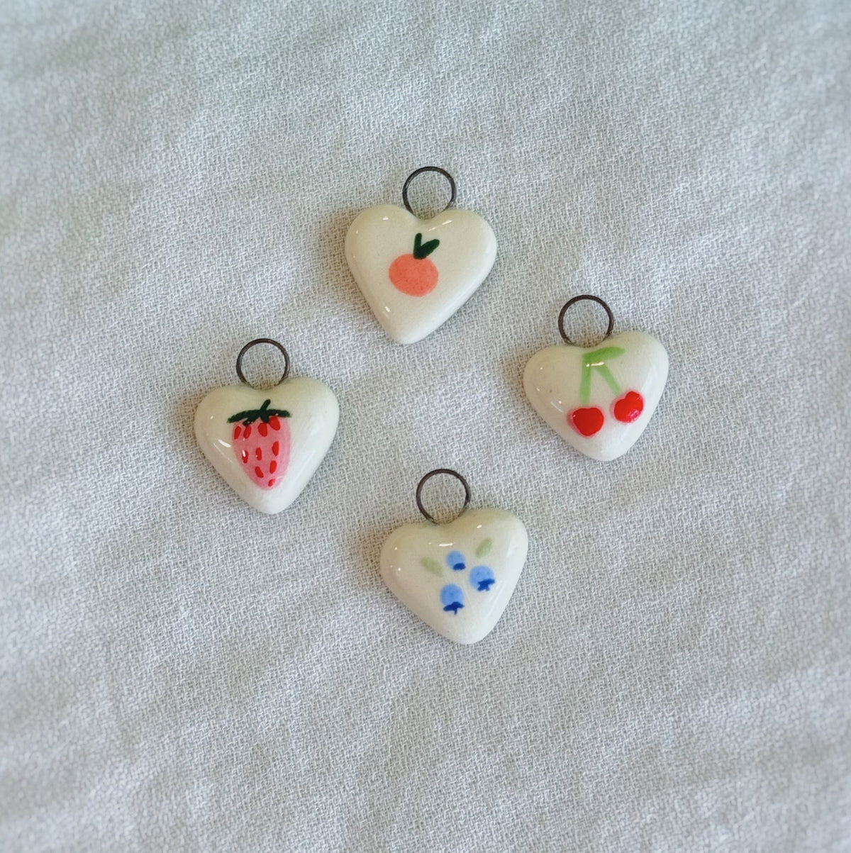Tiny Fruit Ceramic Charm